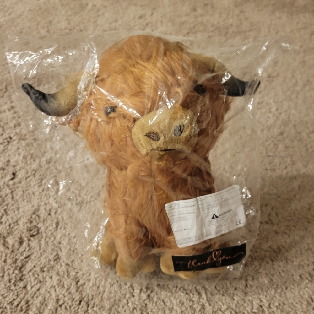 Brand New Highland Cow Plush - 10.5 Inches